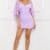 D25723S - LACE CAPE SLEEVE MINI DRESS - LILAC