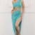 DM25472J - ONE SHOULDER WITH GOLD SIDE BELT LONG DRESS - JADE
