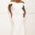 OPEN PACKS-IXD9629SP - PEARL BEAD OFF THE SHOULDER PLUS SIZE MAXI DRESS - IVORY - 1xl